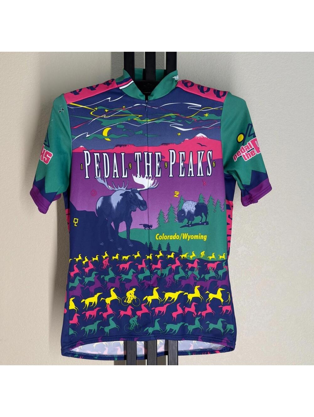 RARE Vintage Pearl Izumi "Pedal the Peaks" Cycling Jersey - Size L
